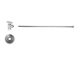Mountain Plumbing Toilet Supply Kit - Brass Oval Handle with 1/4 Turn Ball Valve - Angle, Flat Head Riser - Polished Gold - MT4820BO-NL/GPB
