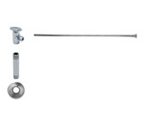 Mountain Plumbing Toilet Supply Kit - Brass Oval Handle with 1/4 Turn Ceramic Disc Cartridge Valve - Angle, Flat Head Riser - Antique Brass - MT6800-NL/AB