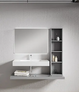 Lucena Bath Element Vanity Shelf - 24" Wide X 18" Deep x 2" H - Griggio Gray