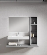 Lucena Bath Element Vanity Shelf  - 48" Wide x 18" Deep x 2" H - Griggio Gray
