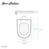 Swiss Madison SM-QRS54 St Tropez Elongated Quick-Release Toilet Seat Swiss Madison SM-QRS54 St Tropez Elongated Quick-Release Toilet Seat