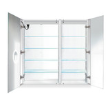 Krugg 42 Inch X 42 Inch LED Medicine Cabinet w/Dimmer & Defogger - Left Hinged - Svange4242L