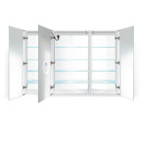 Krugg Svange6042LLR 60" X 42" LED Medicine Cabinet w/Dimmer & Defogger - Left Hinge on middle door