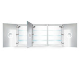 Krugg Svange7236TLLR 72" X 36" LED Medicine Cabinet w/Dimmer & Defogger- Left Hinge on middle door