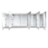 Krugg 102 Inch X 36 Inch LED Medicine Cabinet w/Dimmer & Defogger - Svange10236DLLRRR