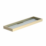 Fine Fixtures  AC2GSSB Glass Bathroom Wall Shelf - Satin Brass