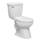 Fine Fixtures BETBN1W Basic Elongated Toilet with 12 Inch Rough Tank And Bowl - White