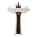 Fine Fixtures AS2619W Ashfield Pedestal Lavatory White Sink And Leg - 4" Spread