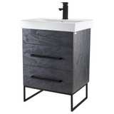 Fine Fixtures Concordia Vanity Cabinet 24' Wide - Black Marble