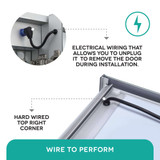 Fine Fixtures Aluminum Medicine Cabinet With Framed Led - Left Hand - 20 Inch x 30 Inch - AME2030-L