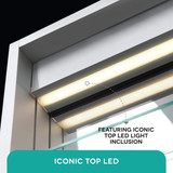 Fine Fixtures Aluminum Medicine Cabinet With Framed Led - Right Hand - 24 Inch X 36 Inch - AME2436-R
