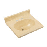 Fine Fixtures MT1917S Cultured Marble Vanity Top with Integrated Sink - 19 Inch X 17 Inch - Warm Sand