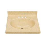 Fine Fixtures MT1917S Cultured Marble Vanity Top with Integrated Sink - 19 Inch X 17 Inch - Warm Sand