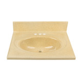 Fine Fixtures Cultured Marble Vanity Top with Integrated Sink - 25 Inch X 22 Inch - Warm Sand - MT2522S