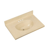 Fine Fixtures MT3119TC Cultured Marble Vanity Top with Integrated Sink - 31 Inch X 19 Inch - Cool Sand