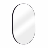 Fine Fixtures MRO2028BL Rectangular 20 Inch X 28 Inch Mirror in Oval Shape - Matte Black