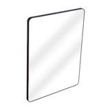 Fine Fixtures Rectangular 22 Inch X 30 Inch Mirror with Round Corners - Matte Black - MRR2230BL