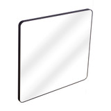 Fine Fixtures Rectangular 24 Inch X 24 Inch Mirror with Round Corners - Matte Black - MRR2424BL