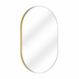 Fine Fixtures MRO2028SB Rectangular 20 Inch X 28 Inch Mirror in Oval Shape - Satin Brass