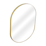 Fine Fixtures Rectangular 20 Inch X 28 Inch Mirror in Oval Shape - Satin Brass - MRO2028SB