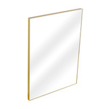 Fine Fixtures Rectangular 20 Inch X 28 Inch Mirror with Sharp Corners - Satin Brass - MRS2028SB