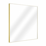 Fine Fixtures MRS2424SB Rectangular 24 Inch X 24 Inch Mirror with Sharp Corners - Satin Brass