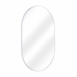 Fine Fixtures MRO2436WH Rectangular 24 Inch X 36 Inch Mirror with Oval Corners - White Semi Gloss