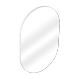 Fine Fixtures Rectangular 24 Inch X 36 Inch Mirror with Oval Corners - White Semi Gloss - MRO2436WH