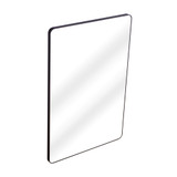 Fine Fixtures Rectangular 24 Inch X 36 Inch Mirror with Round Corners - Matte Black - MRR2436BL