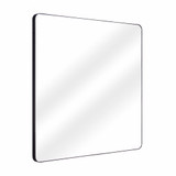 Fine Fixtures MRR3030BL Rectangular 30 Inch X 30 Inch Mirror with Round Corners - Matte Black