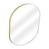 Fine Fixtures Rectangular 24 Inch X 30 Inch Mirror with Oval Corners - Satin Brass - MRO2430SB