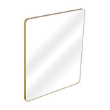 Fine Fixtures Rectangular 24 Inch X 30 Inch Mirror with Round Corners - Satin Brass - MRR2430SB