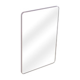 Fine Fixtures Rectangular 24 Inch X 36 Inch Mirror with Round Corners - Satin Nickel - MRR2436SN
