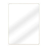 Fine Fixtures Rectangular 24 Inch X 36 Inch Mirror with Round Corners - Satin Brass - MRR2436SB