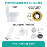 Fine Fixtures Jawbone Modern One Piece Compact Round Toilet (12" Rough-In) - MOTB11W