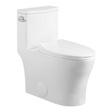 Fine Fixtures Modern One Piece Elongated Toilet with Side Flush - MOTB16W