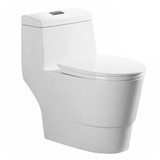 Fine Fixtures Atlantis Modern One Piece Elongated Toilet - MOTB12W