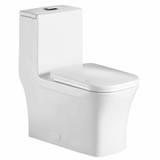 Fine Fixtures MOTB9W Stanton Modern One Piece  Square Toilet with 12" Rough-in - White