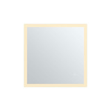 Fine Fixtures Rectangle Aluminum Mirror With Framed Led - 24 Inch x 24 Inch - MLER2424