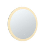 Fine Fixtures Round Aluminum Mirror With Framed Led - 24 Inch x 24 Inch - MLEC2424