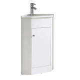 Fine Fixtures Englewood White Corner Vanity Cabinet