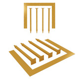 Fine Fixtures Dakota Vanity Hardware - 30 Inch Wide - Satin Brass