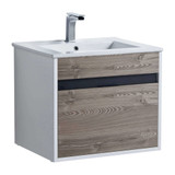 Fine Fixtures OPAL20GW Alpine Vanity Cabinet 20 Inch Wide - Grey Walnut With Sink