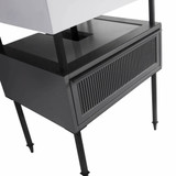 Fine Fixtures Dakota Vanity Cabinet 30 Inch Wide - Rock Grey With Black Hardware - DA30RG-DAH30BL-VEA3018W