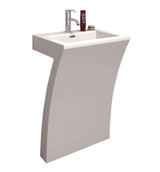 Fine Fixtures CF2218WAC Cedar Fall Collection - Modern Pedestal Sink - Acrylic - 22 1/4 inch