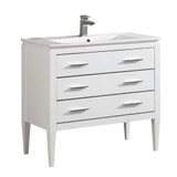 Fine Fixtures Ironwood Vanity Cabinet 36 Inch Wide With Two Drawers - White