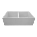 Fine Fixtures Double Bowl 33 Inch x 18 Inch Apron Farmhouse Fireclay Sink - FC3318GI-D