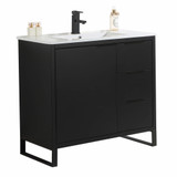 Fine Fixtures OL36BL Opulence Vanity Cabinet 36 Inch Wide -  Matte Black