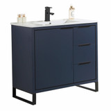 Fine Fixtures Opulence Vanity Cabinet 36 Inch Wide - Navy Blue