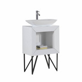 Fine Fixtures MX24WH Maxi Collection Wall Hung Vanity Cabinet 24 Inch - White